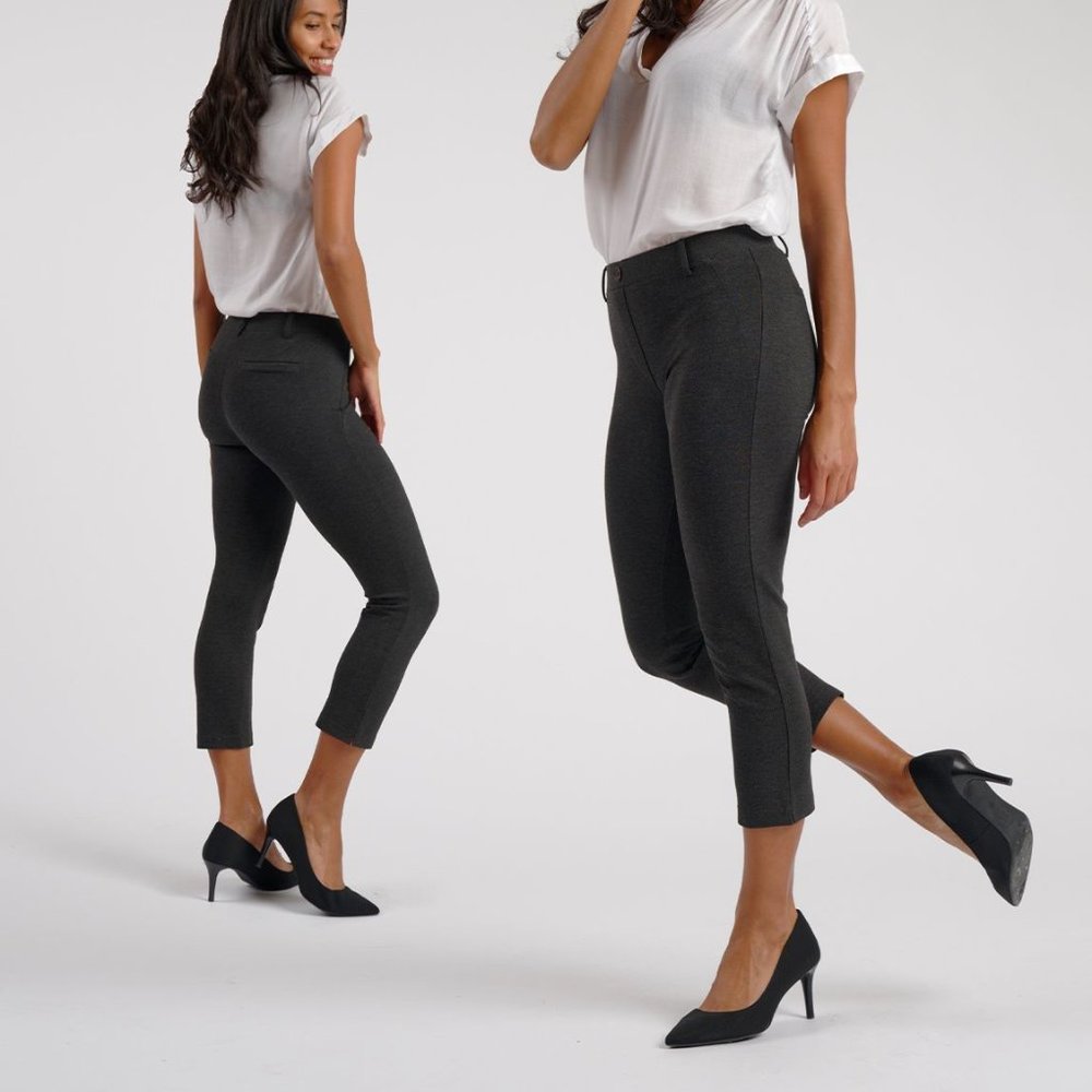 Betabrand - Dress Pant Yoga Pants - Classic Crop